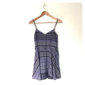 Aeropostale Blue Print Skater Dress